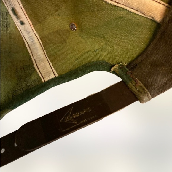 VTG 1980s k brand camo made in usa trucker SnapBack fusillade 2000 solution hat - Picture 6 of 6